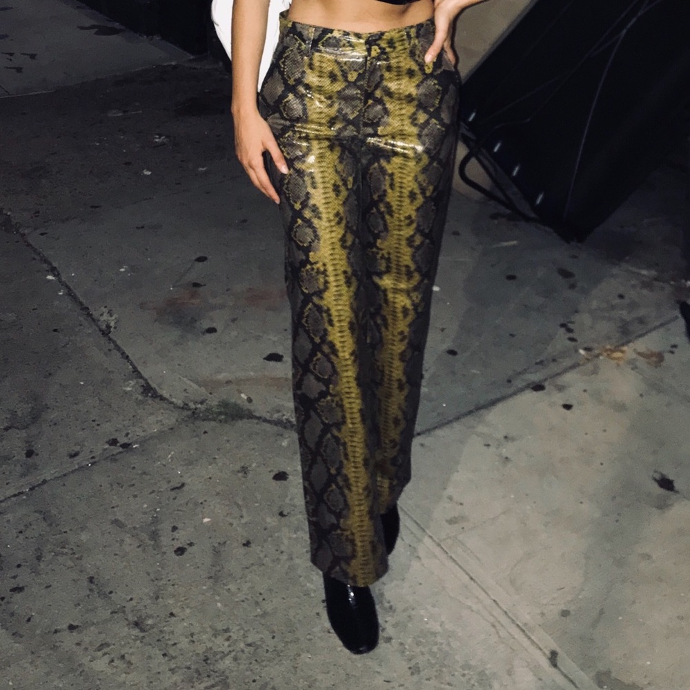 Zara Snake skin leather pants
